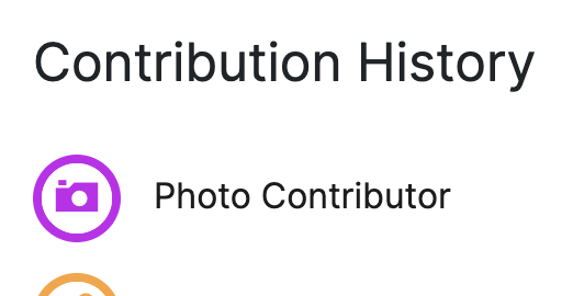 フォトコントリビューターのバッヂ