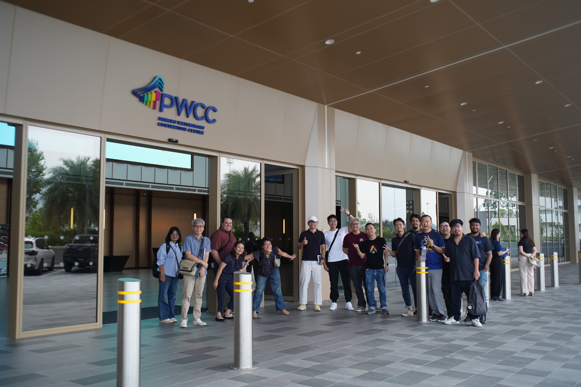 PWCC（Penang Waterfront Convention Centre）の入口、訪問時は工事中の様子